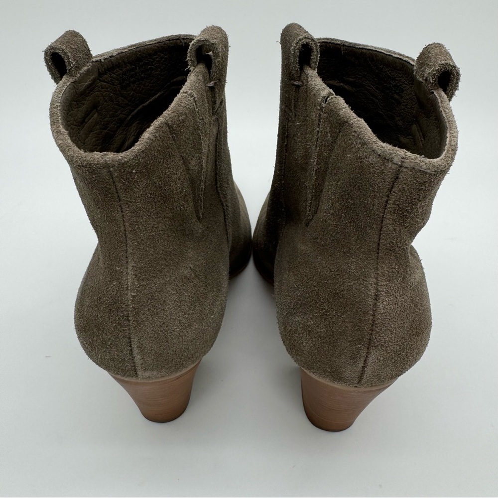 J. Crew “Eaton” Suede Leather Gray/Taupe Heeled Ankle Boots Size 8.5 - Picture 6 of 13